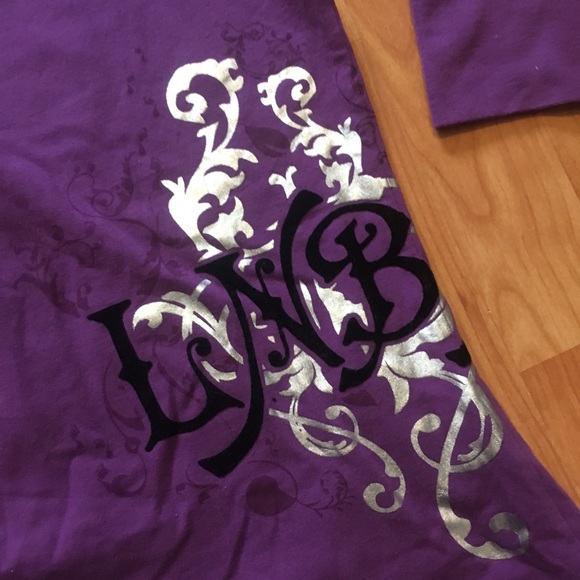 LNBF Purple 3/4 Sleeve Organic Cotton Tunic Shirt - Picture 3 of 10